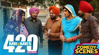 Superhit Comedy Scenes || Mr & Mrs 420 Returns || Funny Scenes || Jassie & Ranjit Bawa